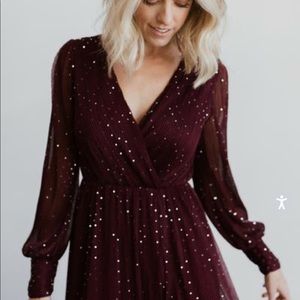 BALTIC BORN ABIGAIL MULBERRY SPARKLE GOWN